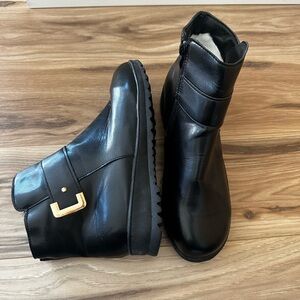 NEW Ankle Boots with Gold Buckle